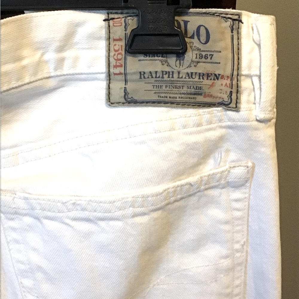POLO RALPH LAUREN White Slim Straight Jeans - Picture 4 of 7